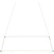 Z-Bar Rise LED 14 inch Matte white Pendant Ceiling Light, Rectangle